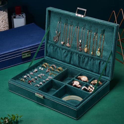 Boîte de rangement à bijoux vert pour sublimer votre coiffeuse à la maison - 5