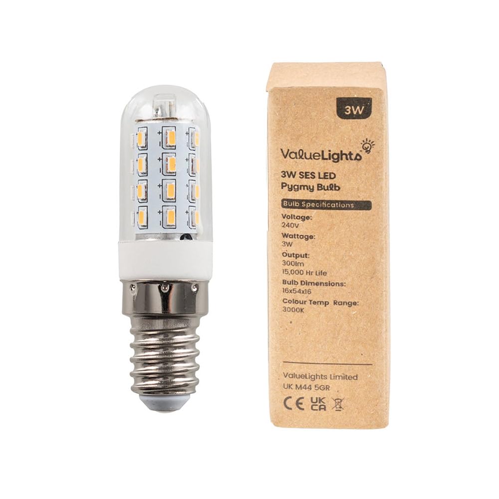 ValueLights E14 Pygmy Light Bulb - 3W - Warm White - 6 Pack