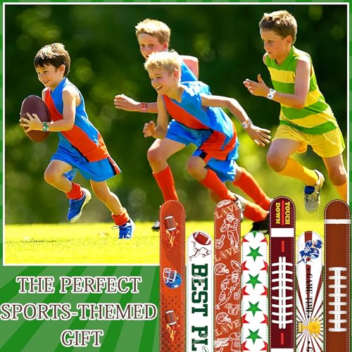 Image of JUNEBRUSHS 56Pcs Football Party Favors Slap Bracelets