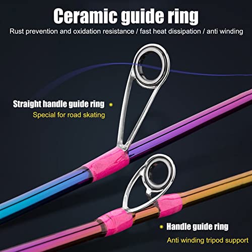 Kit de canne à pêche télescopique portable de 2 sections pour lancer léger - 5