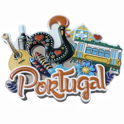 Imán 3D Portugal para nevera, souvenir y decoración miniatura 3