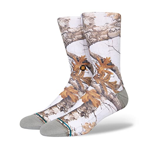 Stance Men's Edge Crew Socks (Large, White)