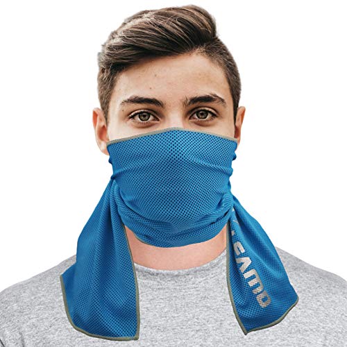 Cooling Towel for Neck and Face (Blue/Gray, S) Cooling Rag Cool Towels for Sports Chilly Pad Wet Towel Cold Towel Cooling Neck Towel Cooling Cloth Stay Cool Towel Neck Towels to Keep You Cool Down