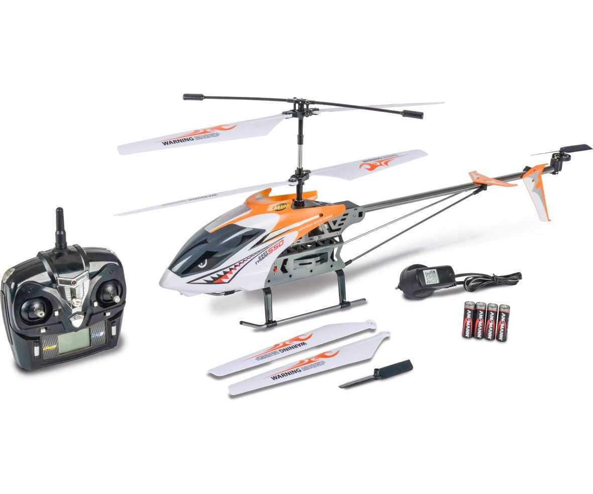 CARSON 500507049 - Easy Tyrann 550 RC 3,5 CH 2,4 G 100% RTF, zdalnie sterowany helikopter, model gotowy do lotu, helikopter RC, w zestawie baterie i pilot zdalnego sterowania 2,4 GHz, 100% gotowy do