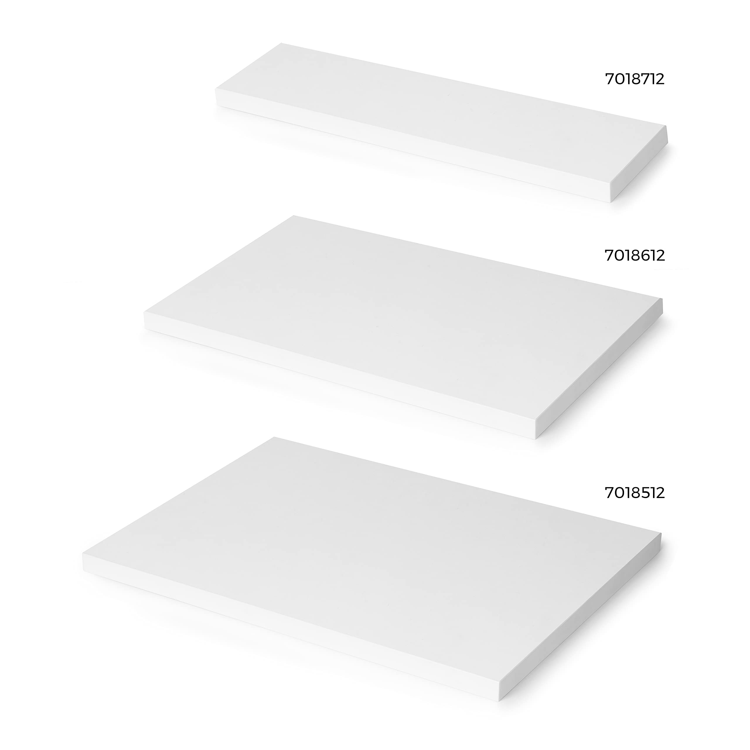EMUCA - Tablero para baldas de Estante, 600x200mm, Espesor 30mm, Madera, Pintado Blanco.