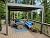 PURPLE LEAF Solar Louvered Pergola 92KS 10' x 12' with LED String Lights and Control Panel Aluminum Outdoor Pergola with Adjustable Roof for Patio Deck Garden Yard Gray