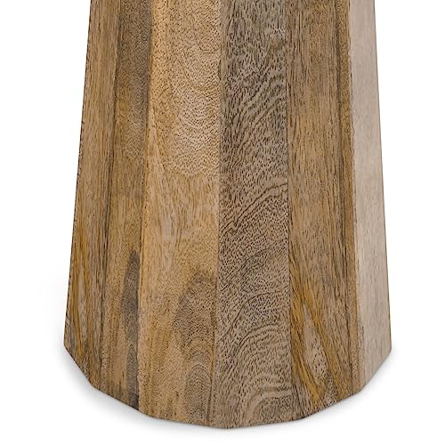 Simplihome AXCATDAY-NL Dayton Solid Mango Wood 13 Inch Wide Round Contemporary Wooden Accent Table In Natural thumb #5