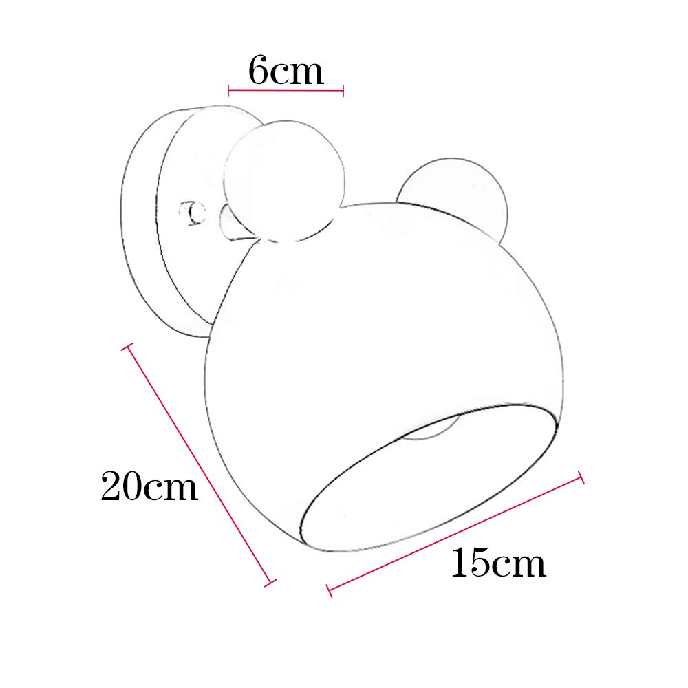 Creativo Applique da Parete Moderno Lampada da Parete Semplice Lampada a Muro E27 Nordico Stile Art Deco per Camera da Letto dei Bambini, Ristorante, Corridoio, Scale