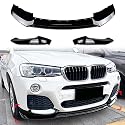 XYghzh Auto Frontspoiler Lippe für BMW X3 F25 X4 F26 LCI M Sport 2014-2017,Kratzfest Front Bumper Lip Frontstoßstange Lippe Kinnspoiler Auto Zubehör,A