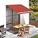 Tidyard Markisenbespannung Canvas Orange & Braun 300x250 cm, Gelenkarmmarkise Außenmarkise für Terrasse Eingangsbereich Café145722