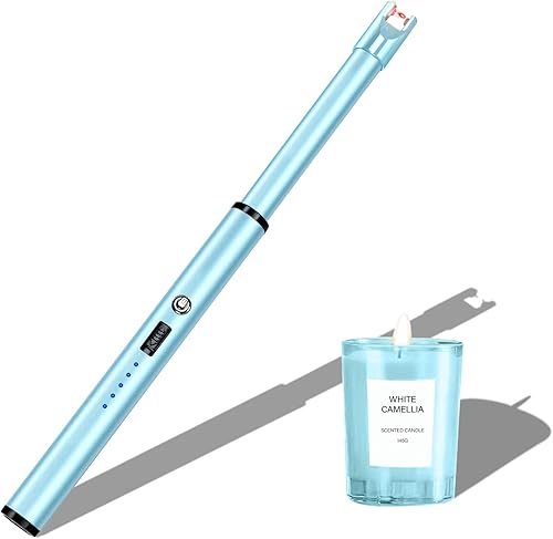 Navpeak Encendedor de velas de cuello largo a prueba de viento, encendedor de arco eléctrico para estufa de gas, chimenea, barbacoa, parrillas de