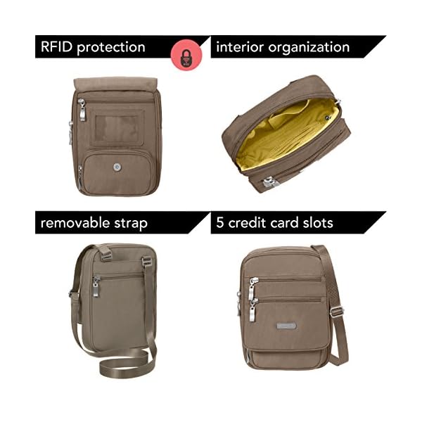 Baggallini Women's Rfid Journey Crossbody, Portobello