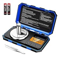 ORIA Digital Feinwaage, 50g / 0,001g Präzisonswaage Milligramm, Taschenwaage, Schmuckwaage, 50g Kalibriergewicht, Pinzette, mit 6 Einheiten, Tara & Automatisch Aus