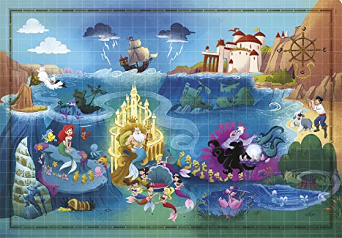 Puzzle 1000 pièces + poster :Disney Story Maps La Petite Sirène Clementoni Puzzles - vue 3