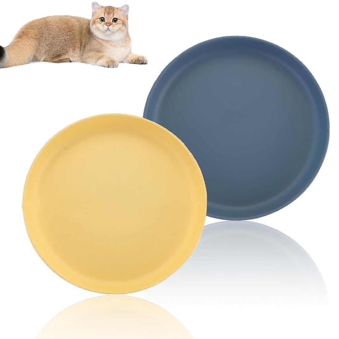ZMDMAH 2er Set Silikon Katzennäpfe - 18cm Flach BPA-frei Lebensmittelqualität