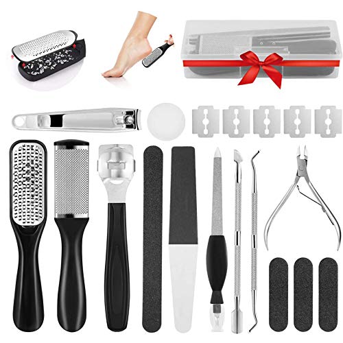 Dazspirit Lima Profesional para Pieles Duras [Paquete De 15] - Set de Pedicura de Acero Inoxidable, Piel Dura, Removedor de Piel Muerta