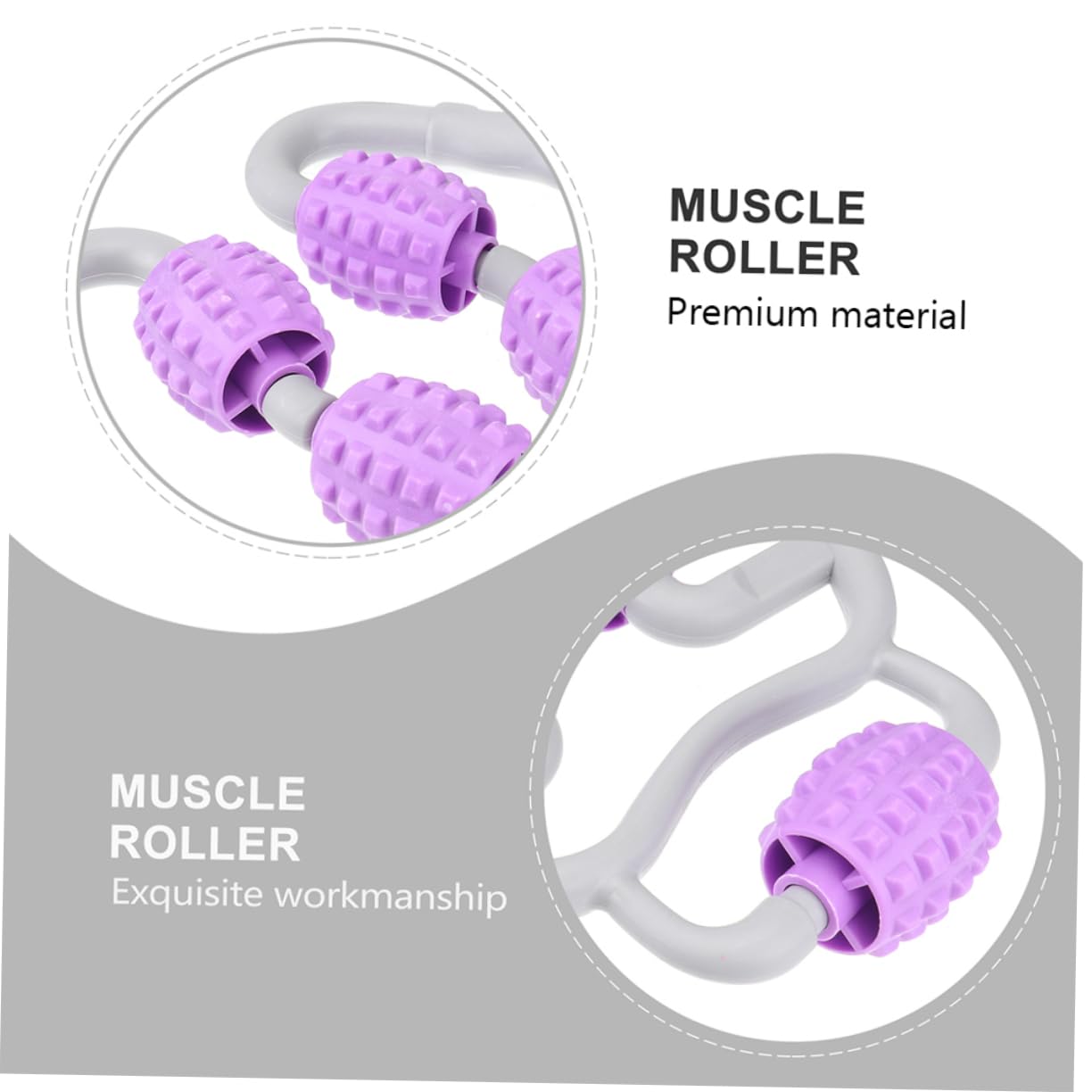 INOOMP Rullo Massaggiante per Gambe 2 Pezzi, Massaggiatore Muscolare Manuale in Abs, Comodo e Delicato, per Uso Domestico Dopo L’allenamento