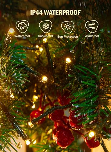 Outdoor Christmas Tree Cluster Lights - 1000 LED 50 Ft Waterproof String Lights with Timer and Remote for Holiday Decor
