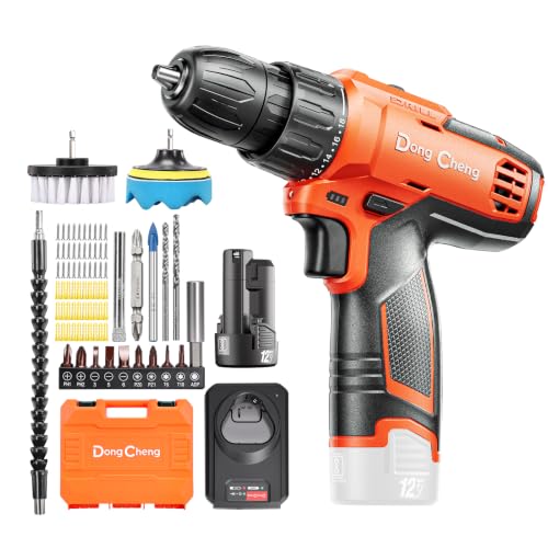 Image of DongCheng 12V Cordless Drill Machine with 1*2000mAh Battery + Fast Charger