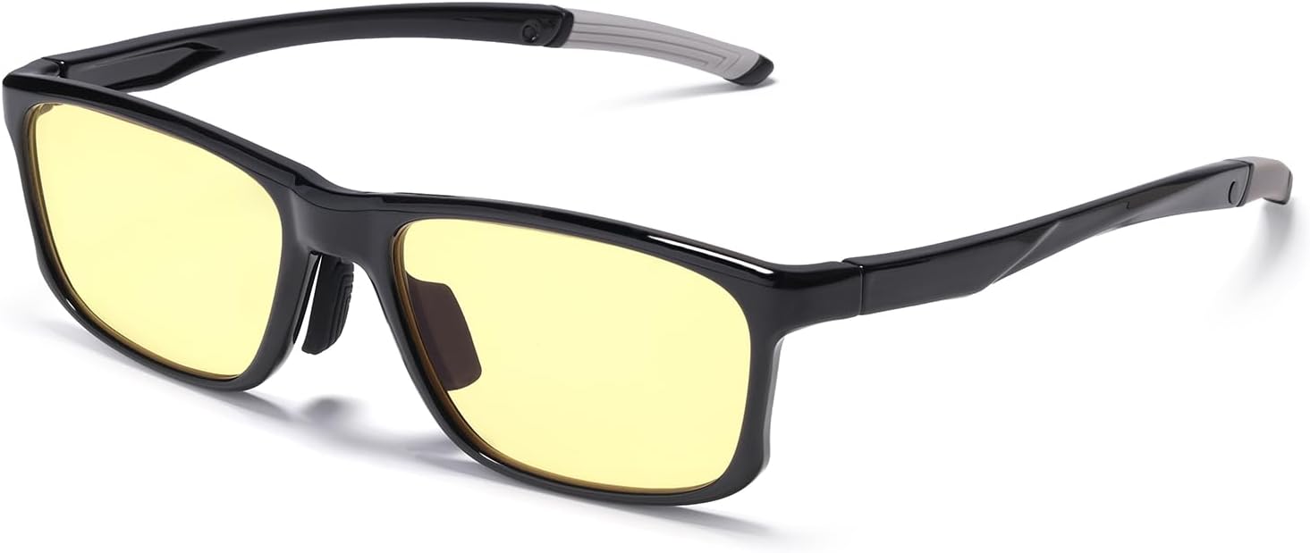 Gaming Glasses | Blue Light Blocking Computer Screen Glasses | Anti Eye Strain Protection for Men and Women
