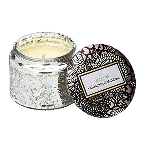 Voluspa Yashioka Gardenia Petite Candle in a Glass Jar, 3.2 Ounce