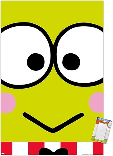 Trends International Póster de pared con diseño de Hello Kitty y sus amigos Keroppi