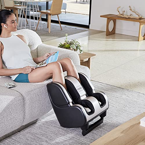Homedics Therapist Select 2.0 Foot And Calf Massager Rolling And Vibration, Heat With 6 Programs, 3 Intensities, Adjustable Tilt, And Washable Liners #TOP1