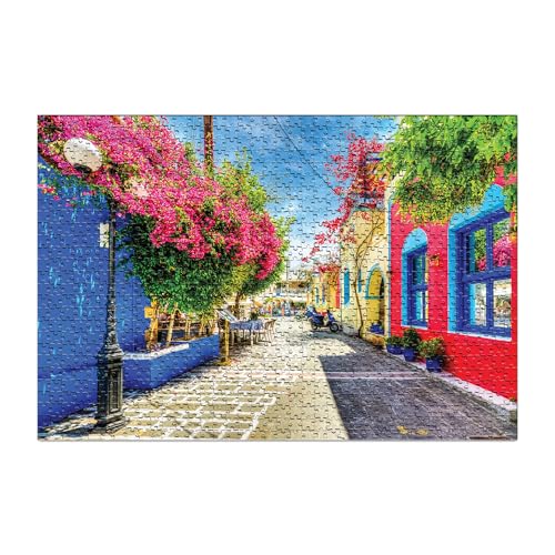 Image of 1000 Piece Jigsaw Puzzle | Kos Island Greece Challenging Scenic Puzzle | Brain Booster and Stress Relief Game, Gift for Puzzle Lovers | for Adults & Teens