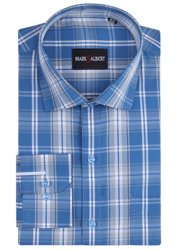 MARK & ALBERT Men’s shirt checks full sleeve