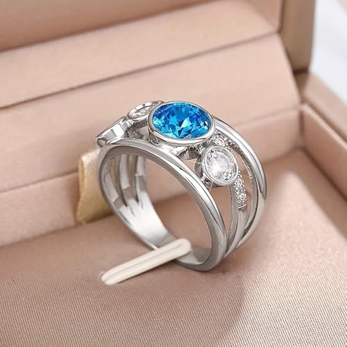White Gold Plated Cubic Zirconia Stylish Minimalist Statement Ring Personalized Accessory Ideal for Women's Daily Casual Wear Party Holiday Anniversary Love Jewelry Gift4