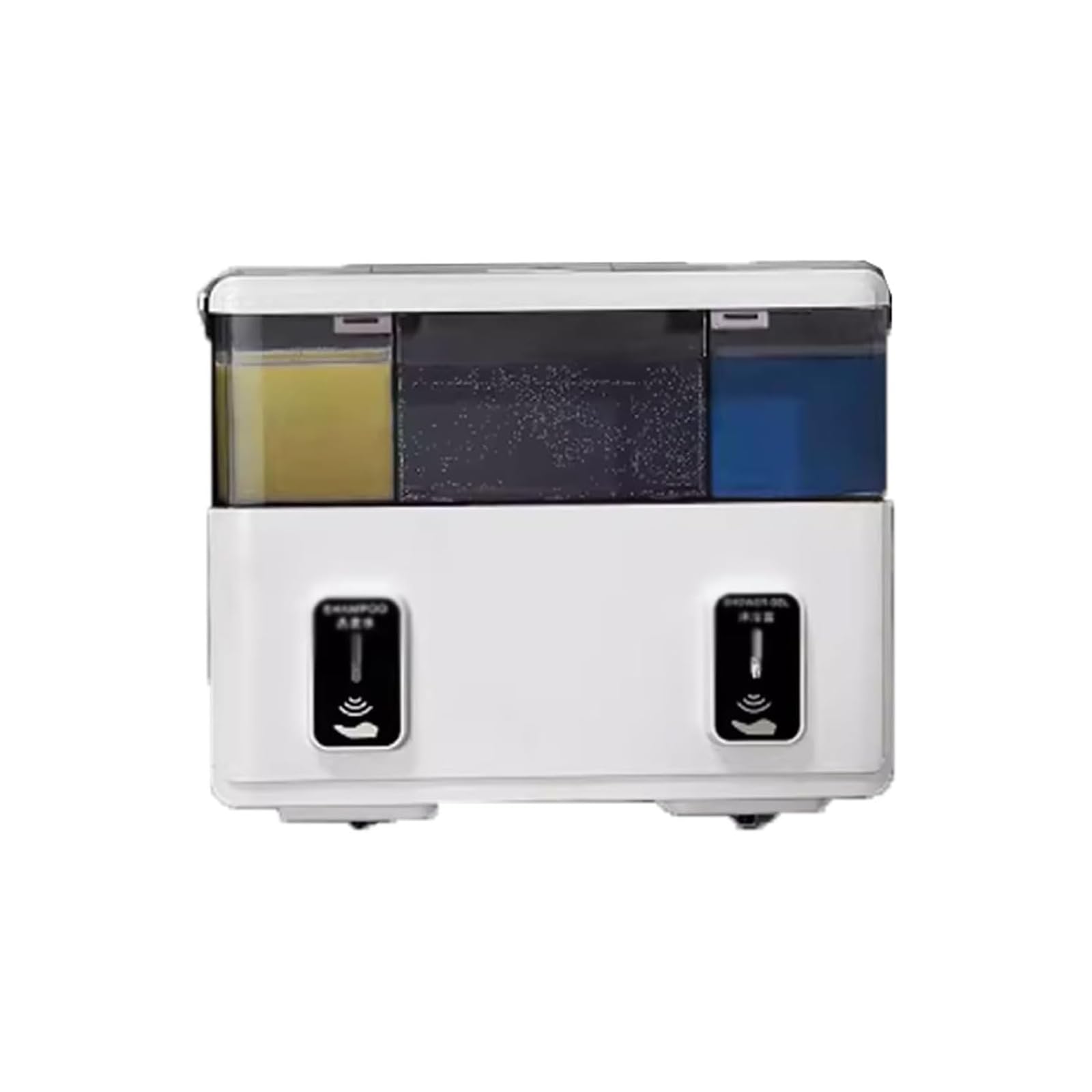 Dispensador automático de jabón espumoso de 2 Salidas Dispensador de champú y Gel de Ducha 2 en 1 Máquina desinfectante de Manos automática Recargable montada en la Pared
