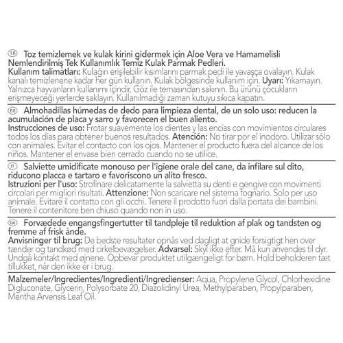 Vet's Best Hunde Zahnreinigungstücher 50 Stück, Weiß