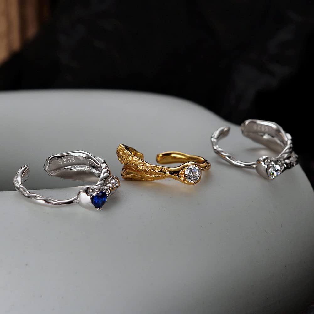 Anello In Argento 925 Da Donna,Anelli Regolabili Per Donna Zircone Micropavimentato In Argento Sterling 925 Con Motivo A Martello Anelli Eternity Fedi Nuziali Placcate Oro Anelli Promessa Per Ragazz