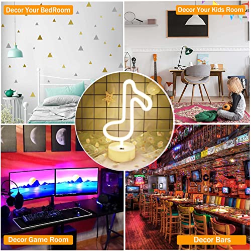 VIFULIN Musical Note Lights - Neon Signs with LED Music Notes, USB/Battery Operated, Warm White by VIFULIN - Image 5
