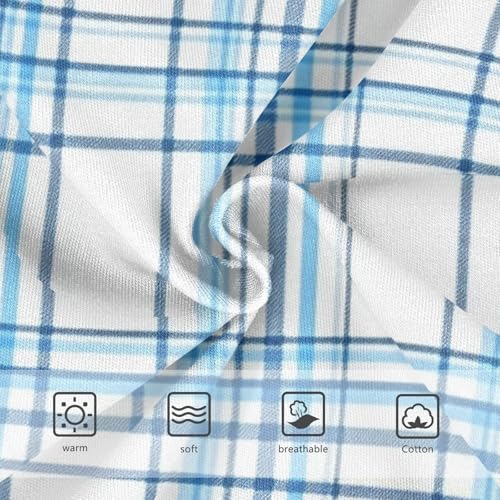 Girls' Hipster Panties Organic Cotton Toddler Underwear for Girls Blue Grid Plaid3