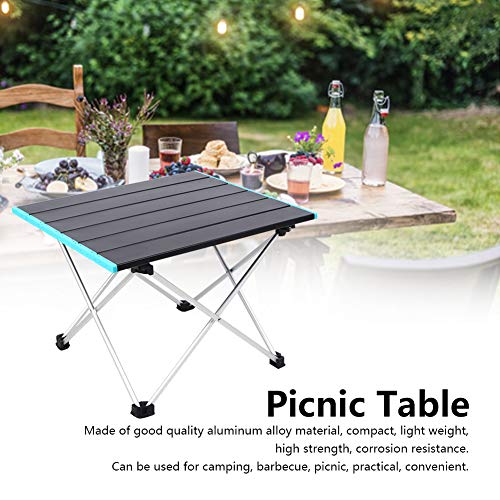 Mesa de acampamento dobrável Mesa de piquenique portátil de alumínio leve 16.1x13.7x11.6in Mesa anti