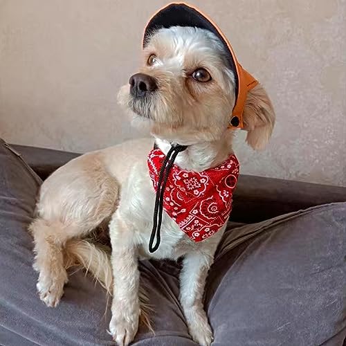 SULIUDAJI 2 Stück Hunde Bandana Kopftücher, Hundehalstuch Mit Halsband, Dreieckstuch Halsdreiecke Hundehalstcher, Einstellbare Hund Halstuch Für Welpen Kleine Große Hunde Und Katzen