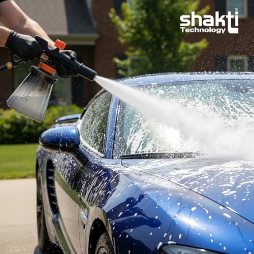 Image of Shakti Technology DP-53 Foam Cannon 1 Litre - High Foam Spray Bottle with Adjustable Nozzle for Pressure Washer | Car Wash, Bike Wash & Home Cleaning