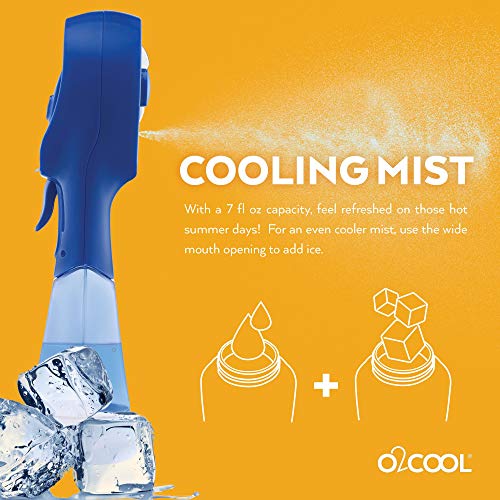 O2Cool Elite Battery Powered Handheld Water Misting Fan (Blue) #TOP2