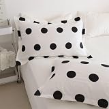Premium 100% Cotton Polka Dot Pillow Cases, Set of 2, Standard