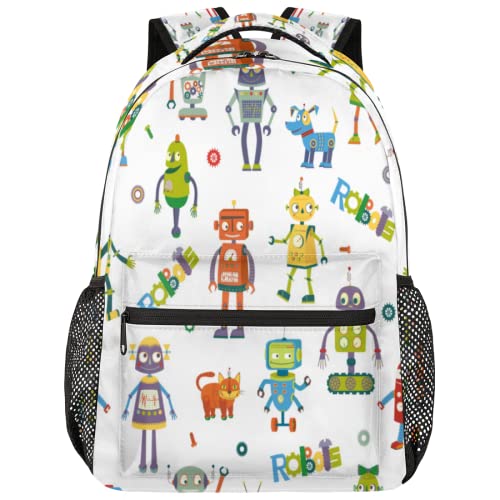 Robô mochila de viagem, desenho animado robô gato 40 centímetros mochila para laptop resistente à ág