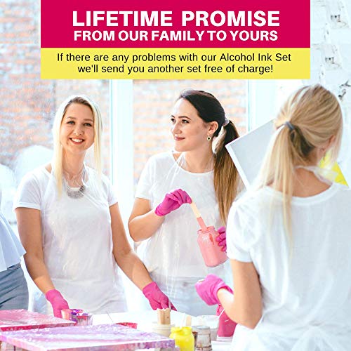 Piccassio Alcohol Ink Set - 20 Vibrant Alcohol Inks - Acid-Free,Fast-Drying And Permanent Inks-Versatile Alcohol Ink For Epoxy Resin, Fluid Art Painting,Tumblers,Ceramic,Glass,Metal And More - 20X10Ml #TOP5