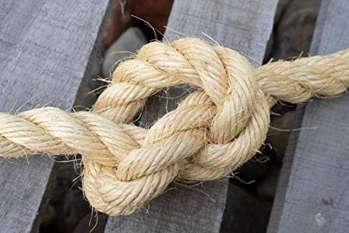 review Sisal Rope | 100% Natural Fiber | 3 Stand Twisted | Cat Scratch Post | Bird Rope | 3/16 inch x 300 feet
