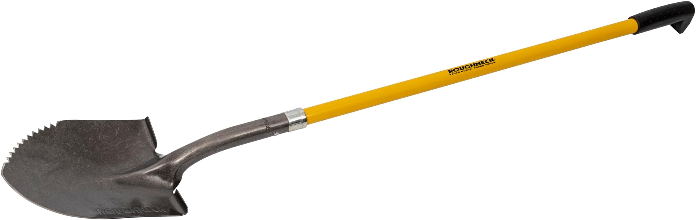 Roughneck Long Handled Sharp Serrated Edge Shovel