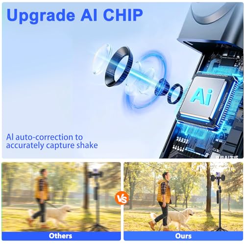 Auto Face Tracking Tripod for iPhone with Light 70.9” Selfie Stick Tripod Stand Follows Your Movement 360°Phone Camera Tripod with Wireless Remote for Content Creator Vlog Live Stream Video Recording - Image 3