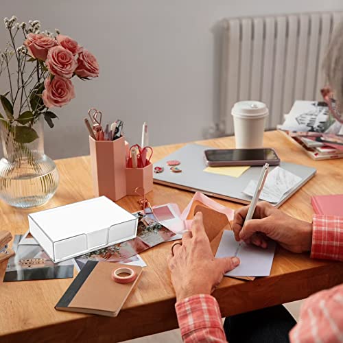 600 Sheets 4X6 Memo Holder Desk Notepad 4X6 Tray Pad Paper Non Sticky Memo Pads 4X6 Acrylic Notepad Holder Note Pads For Desk School Organization Planning #TOP5