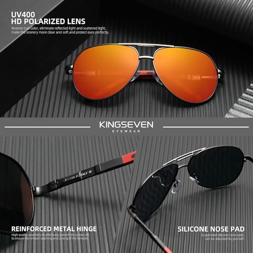 KINGSEVEN Men Vintage Aluminum Polarized Sunglasses Classic Brand Sun glasses Coating Lens Driving Eyewear For Men/Women4
