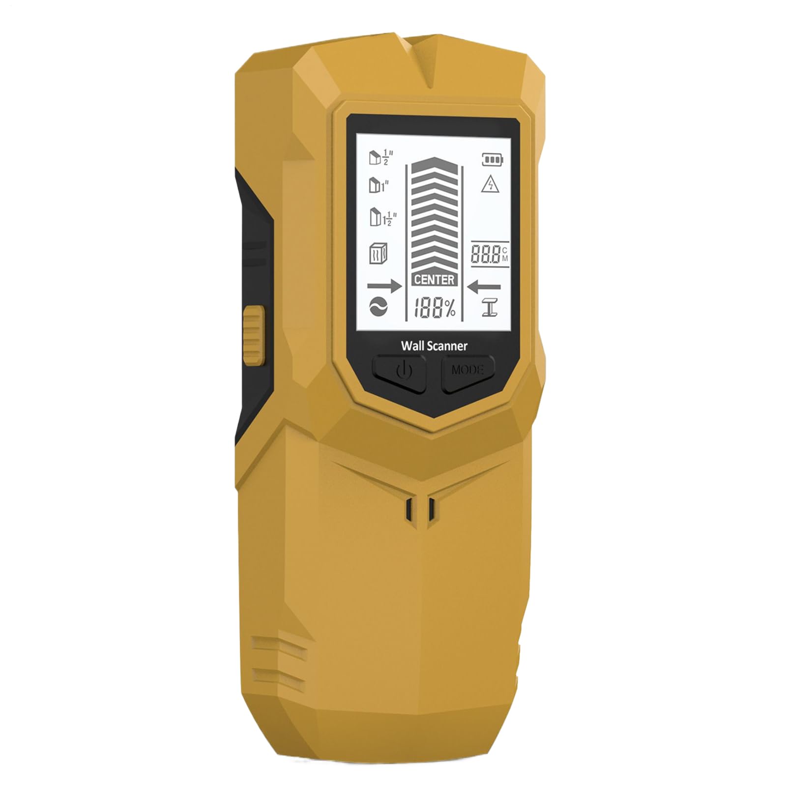 Détecteur de montants – Écran LCD bip niveleur, détecteur de bois en métal, localisateur de reconnaissance de profondeur | Outils de réparation électrique pour la construction de carreaux de cloison
