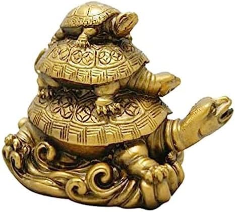 Marvellou's Vastu Feng Shui Triple Tortoise Turtle Family for Protection, Good Luck, Wealth and Longevity