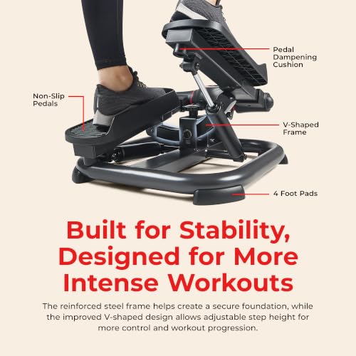 Image of Sunny Health & Fitness Smart Power Stepper with Resistance Bands for Cardio